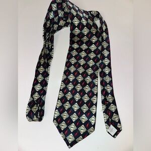 Tabasco Navy and Red Geometric Tie